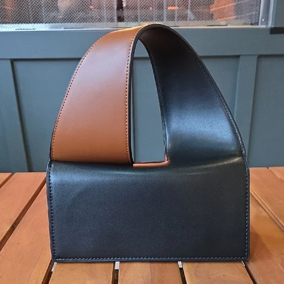 Unique Black and Brown Bag - Picture 1 of 7